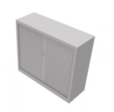 Ariv - Armoire à rideaux monobloc - H. 105cm x L. 120cm - Finition rideaux SD gris - Finition corp SD gris