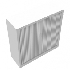 Ariv - Armoire à rideaux monobloc - H. 72.1cm x L. 80cm - Finition rideaux SO blanc - Finition corp SO blanc - 1 tablette