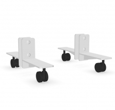 Système de pieds à roulette pour cloison de séparation acoustique Free Standing - finition E blanc