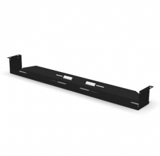 Goulotte électrification horizontale - finition blanc A noir - L. 110cm - pour bureau 160 - 180cm