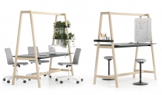 NOVA Wood H Multipurpose - High tables - Table haute pour cafétéria - bureau - sale de conférence - espace de coworking