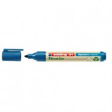 Edding® 31 - Marqueurs pour flipcharts - pointe ronde - écriture bleu