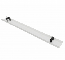 Goulotte électrification horizontale - finition métal - PW Blanc perle - pour bureau de L. 160cm