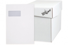 BüroLine® - Enveloppes blanches - format C4 - 120g/m2 - fenêtre à gauche - 1 paquet à 250 pièces