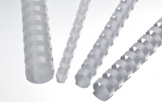 Buroline® - CombBind - Spirales pour reliures en plastique 21 anneaux - blanc - 12 mm ø - capacité 90 feuilles