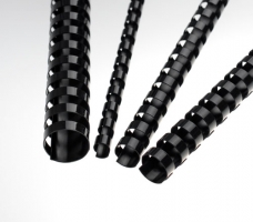 Buroline® - CombBind - Spirales pour reliures en plastique 21 anneaux - noir - 8 mm ø - capacité 40 feuilles