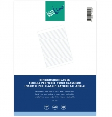Buroline® - feuilles mobiles pour classeurs - format A4 - 4 trous - réglure ligné 9mm - 100 feuilles