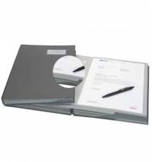 Biella® - Classeur à compartiments - signataire trieur - Format A4 - 20 onglets - gris foncé