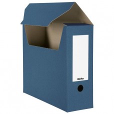 Biella® - Boîte d'archivage en carton - pour format A4 - dos 10cm - Livrées à plat - bleu - 10 pièces
