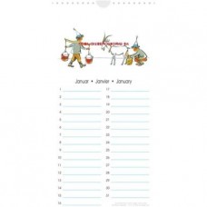 Cosa® - Calendrier d'anniversaires - dimension 16.6 x 34cm