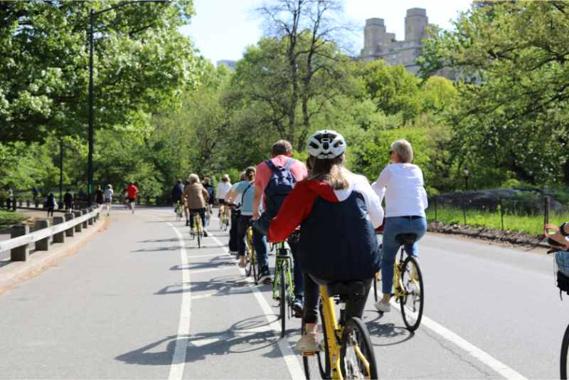 biking in central park