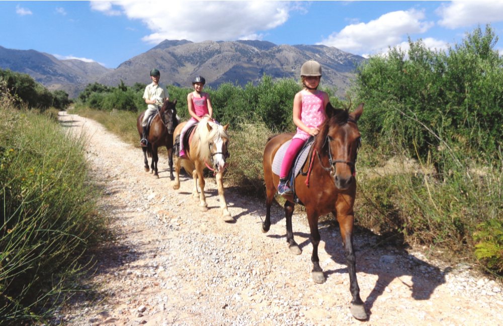 Crete Horse Riding in lake Kournas