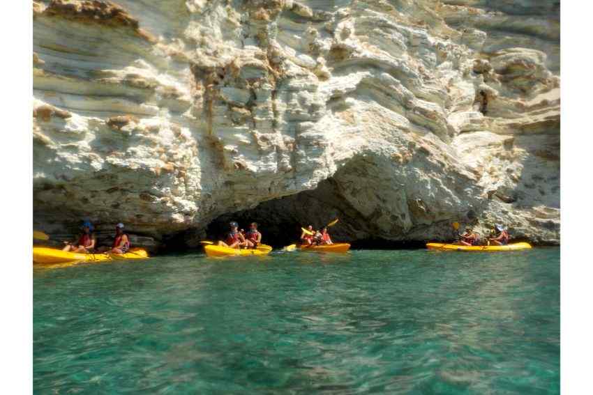 Lefkada Kayaking: 4-hour Blue Caves Kayaking Tour from Mikros Gialos