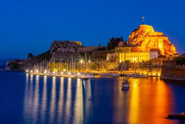 Corfu Sunset Cruise: 3-hour Corfu Sunset Cruise with Corfu Town Exploration & Coastal Swim
