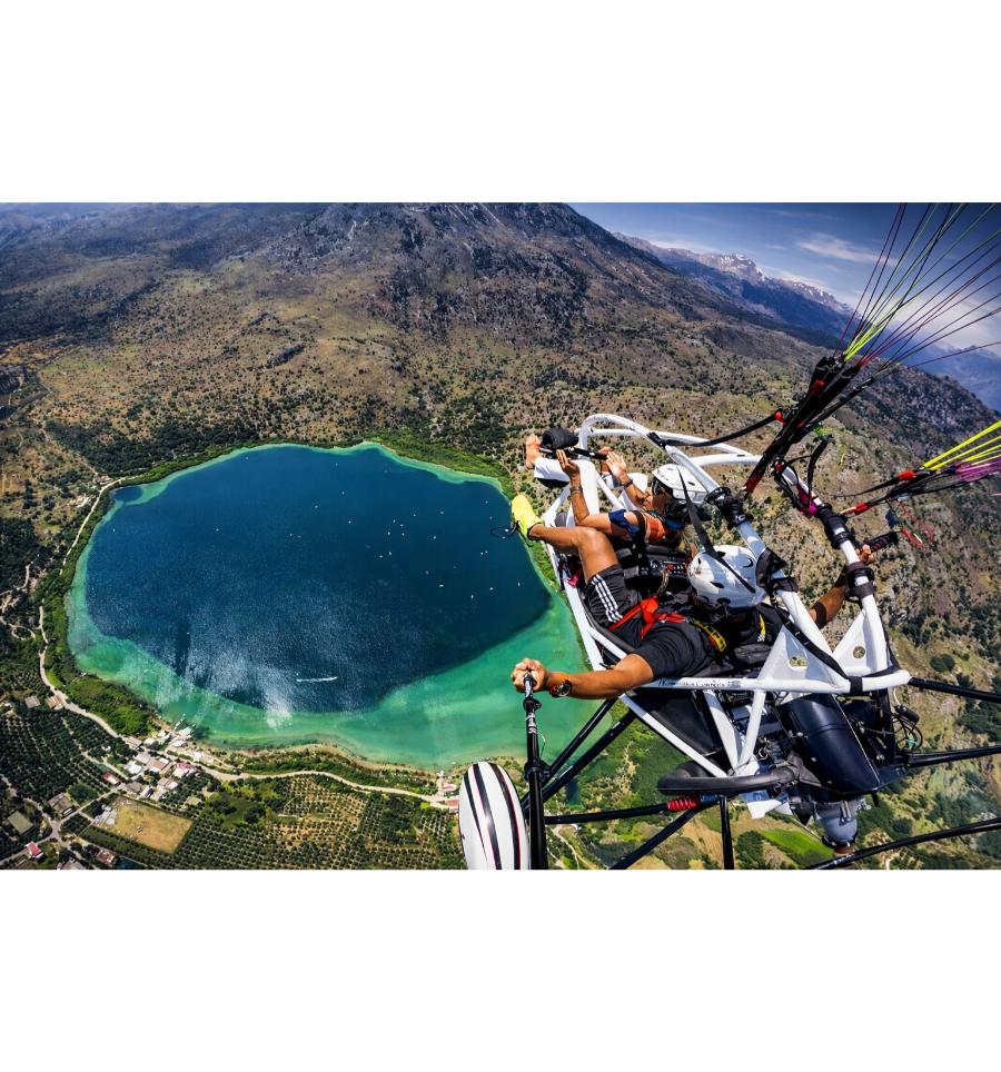Crete Paragliding: 10-minuteTandem Paratrike Flight in kolympari near Chania