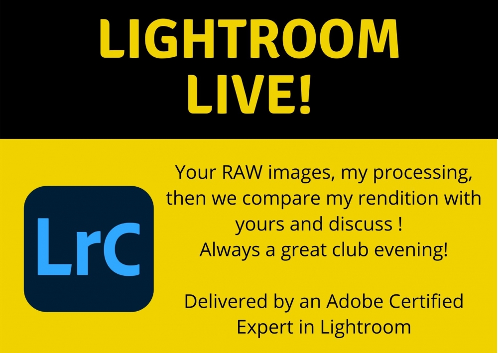 Lightroom Live! Your images, my processing...