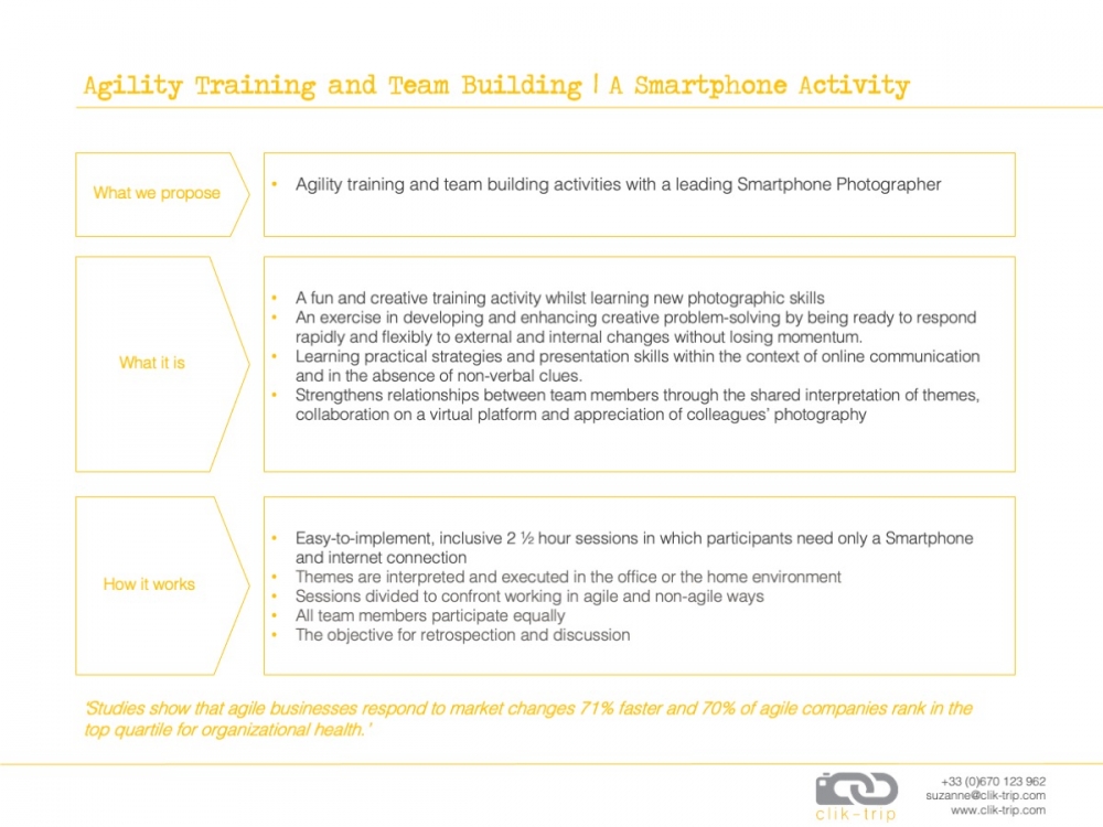 TeamBuilding & Agility Training | a fun and creative online Smartphone activity