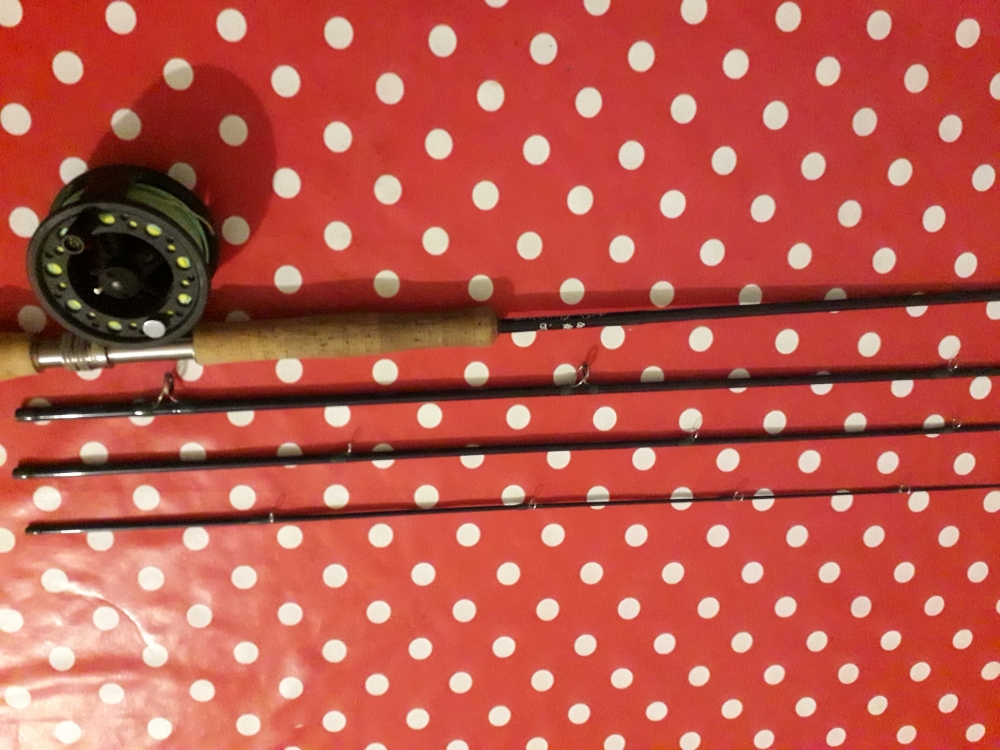 Canne homemade soie #8 et moulinet