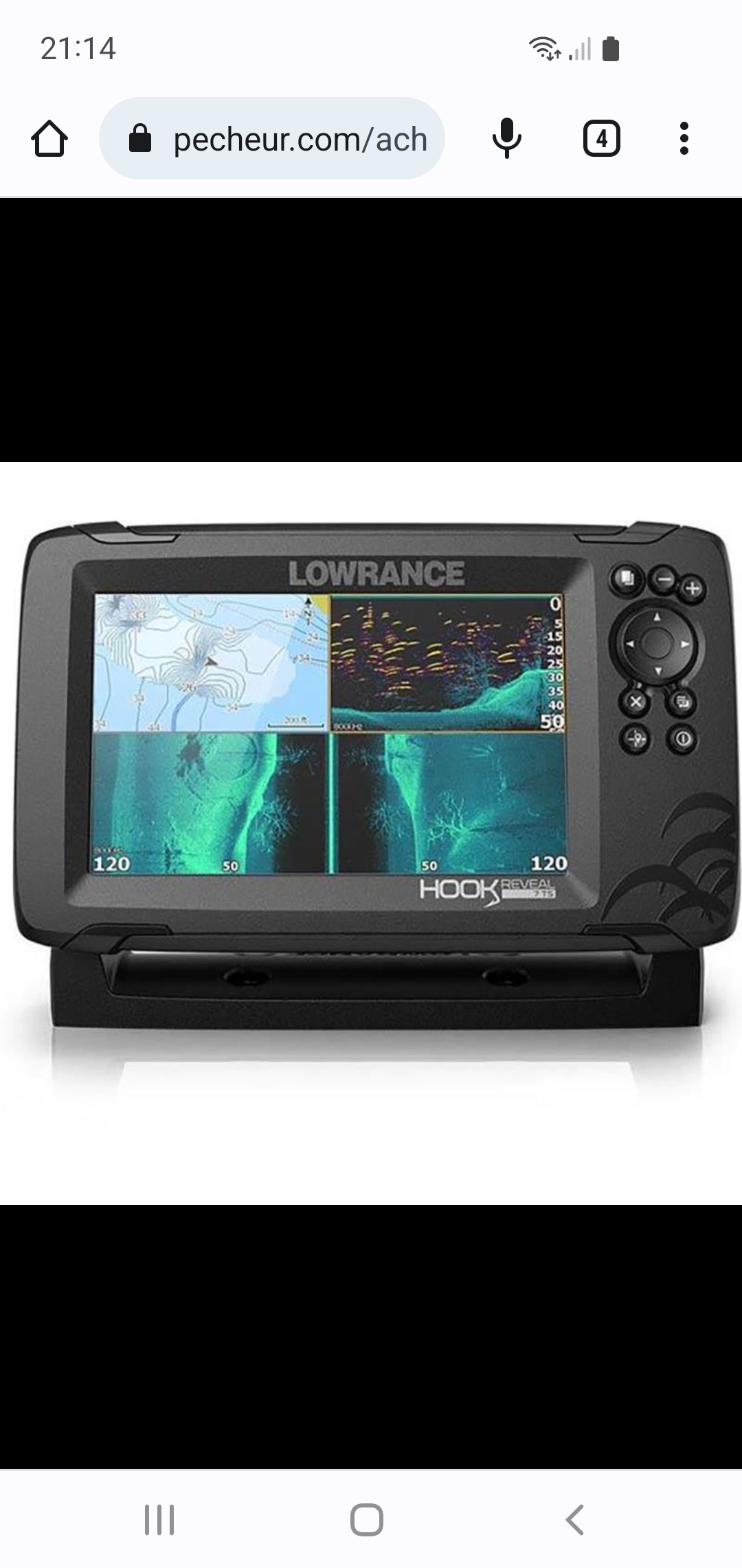 Lowrance hook reveal 7 avec sonde tripleshot
