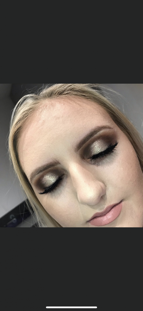 Full face of makeup