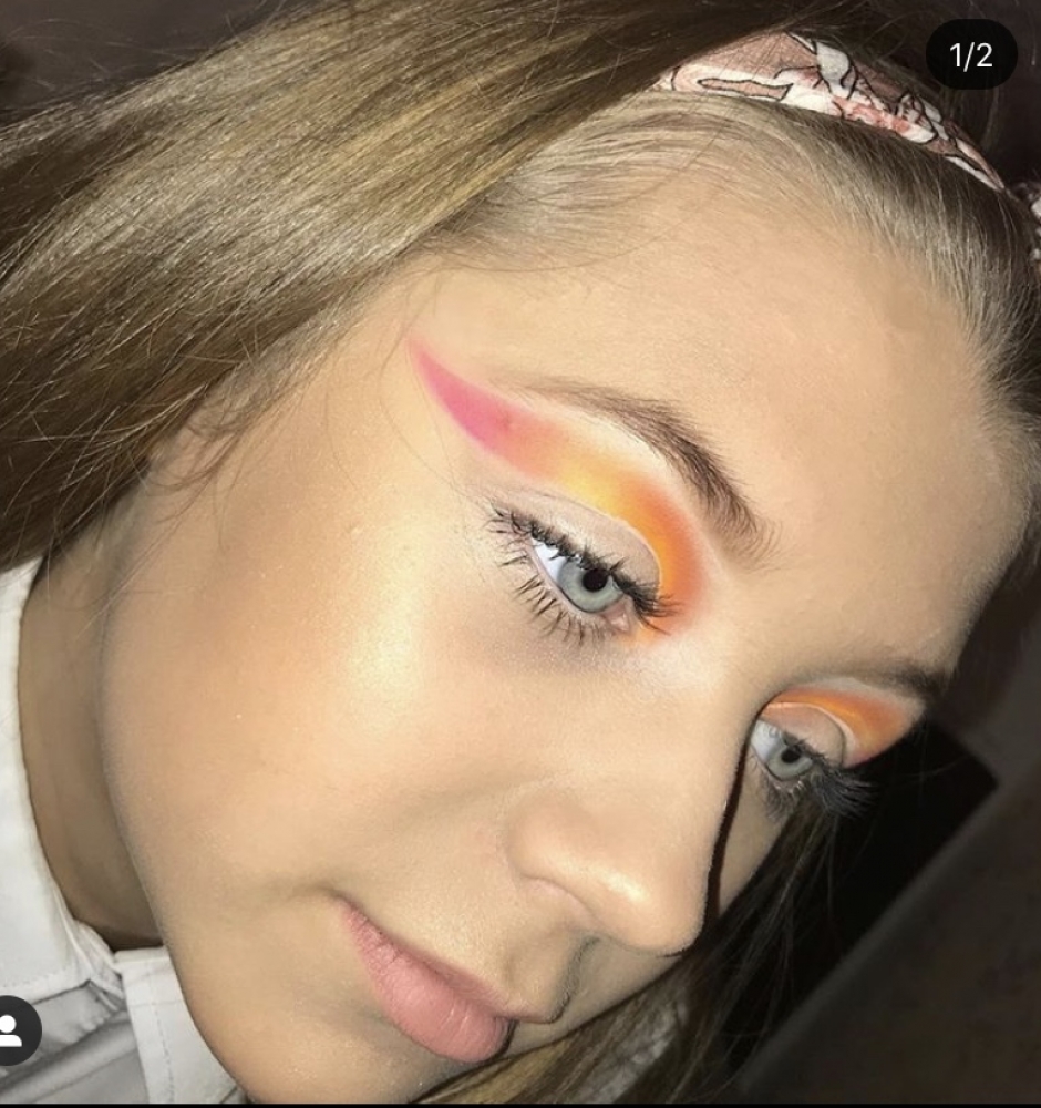 Full face of makeup