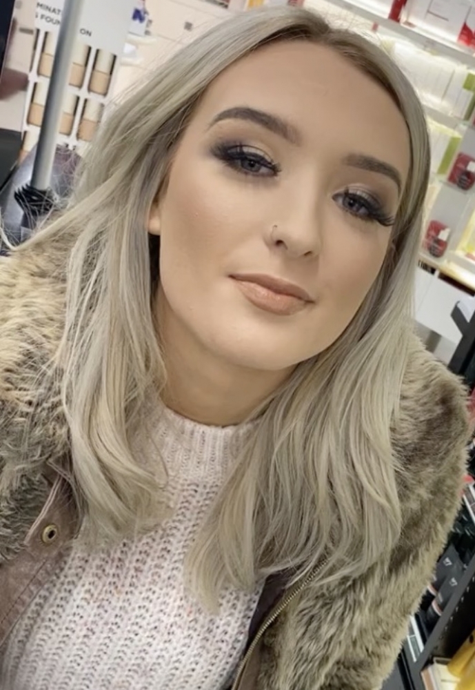 Full face of makeup