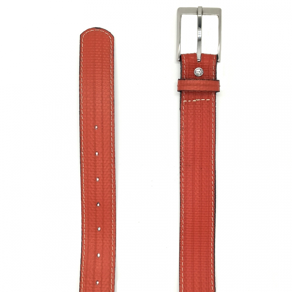 Ceinture lance à incendie rouge brique homme