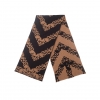 Echarpe camouflage en tricot marron