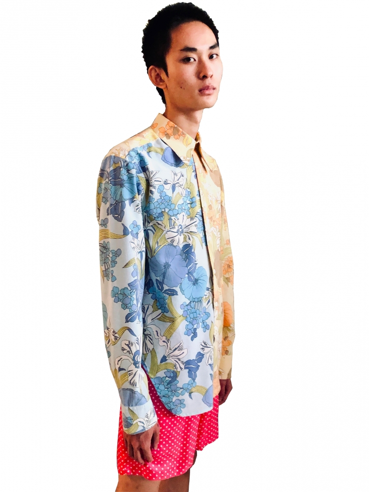 Chemise oversize à motif floraux rebuild