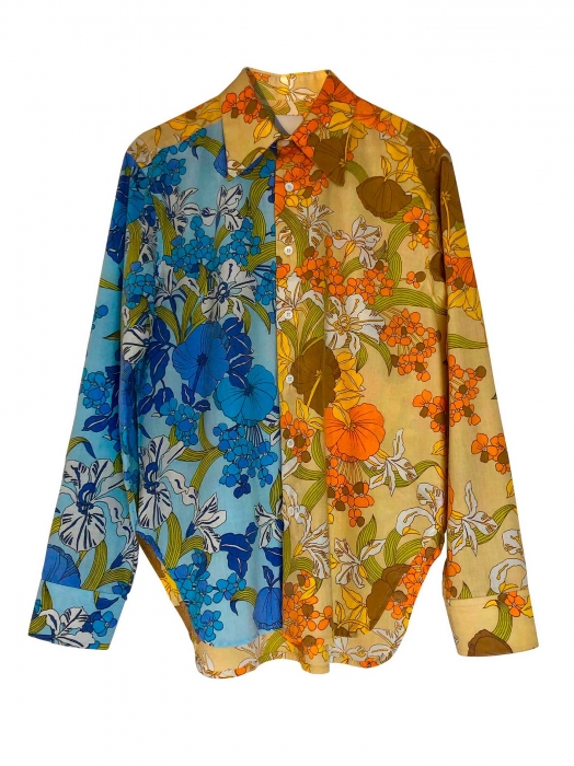 Chemise oversize à motif floraux rebuild