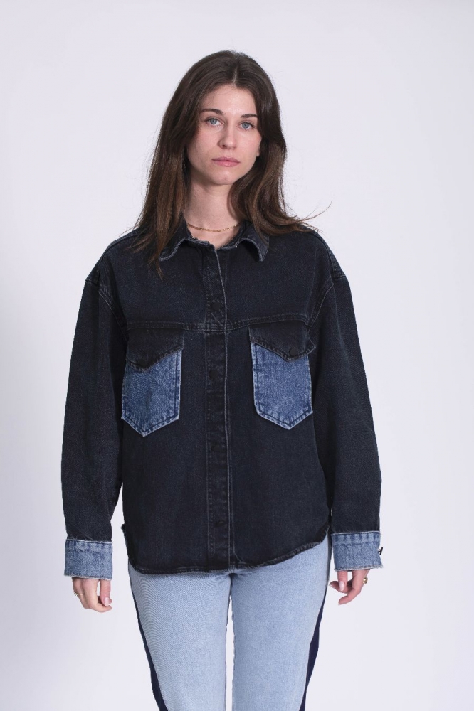 Veste en Jean Charles Noire