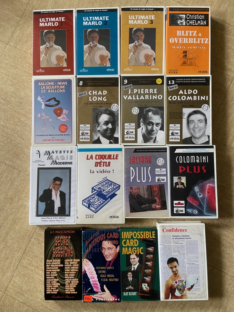 Lot de 16 VHS de Magie