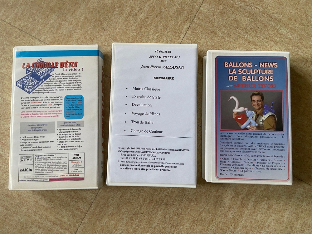 Lot de 16 VHS de Magie