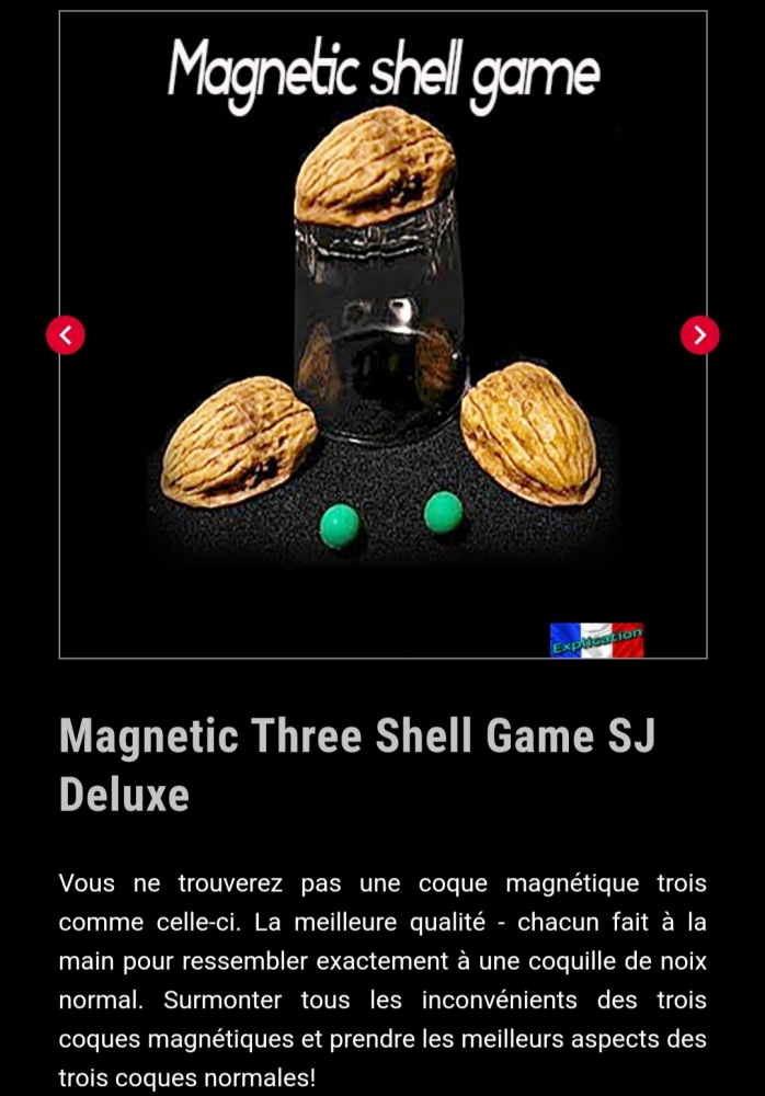 (Recherche) Magnetic three shell game SJ deluxe