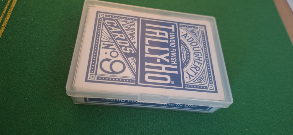 Jeu de 52 cartes dos bleu TALLY-HO