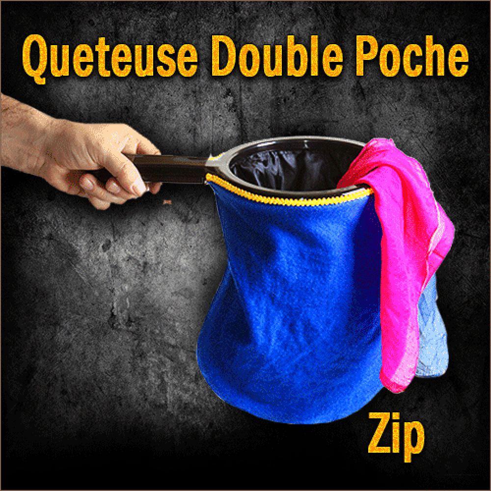 Queteuse bleue double poche