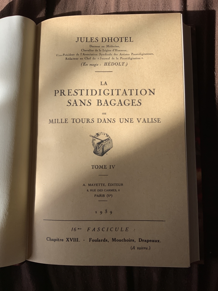 La prestidigitation sans bagages - Mille tours dans une valise - Jules Dhotel - 1944