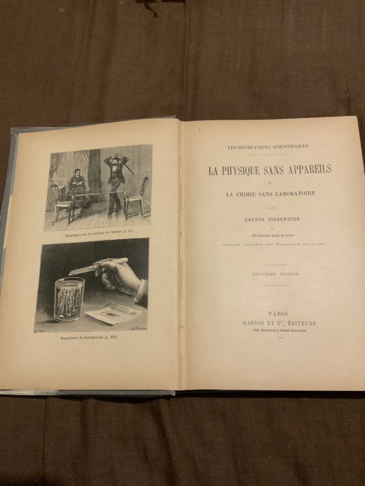 La physique sans appareils - Gaston Tissandier - Masson et Cie - 1917