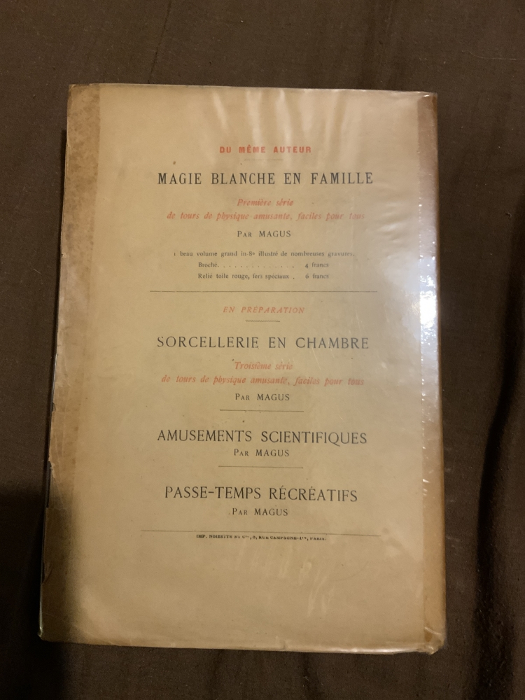 Le magicien amateur - Magus - 1897