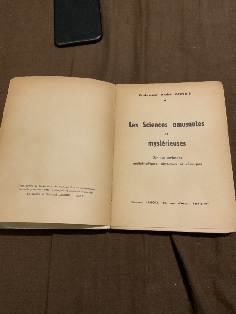 Les sciences amusantes et mystérieuse - André Gervais - 1956