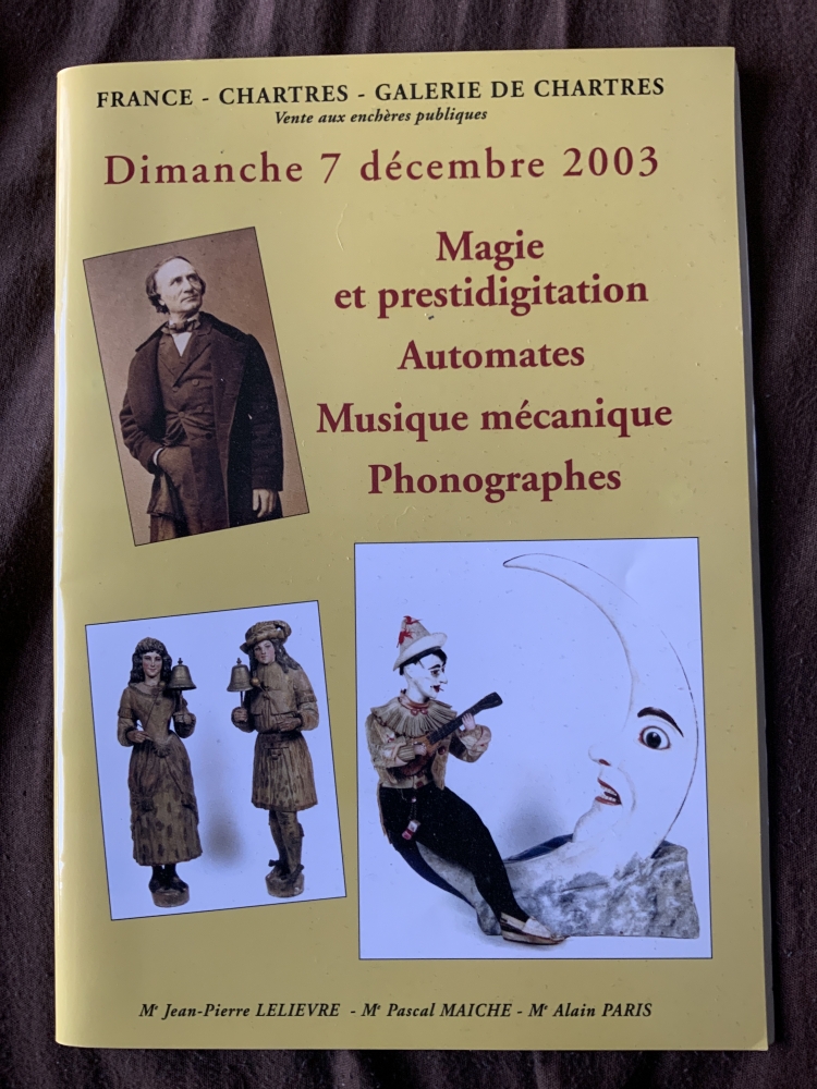 Catalogue vente aux enchères - magie et prestidigitation / automates - Chartres décembre 2003