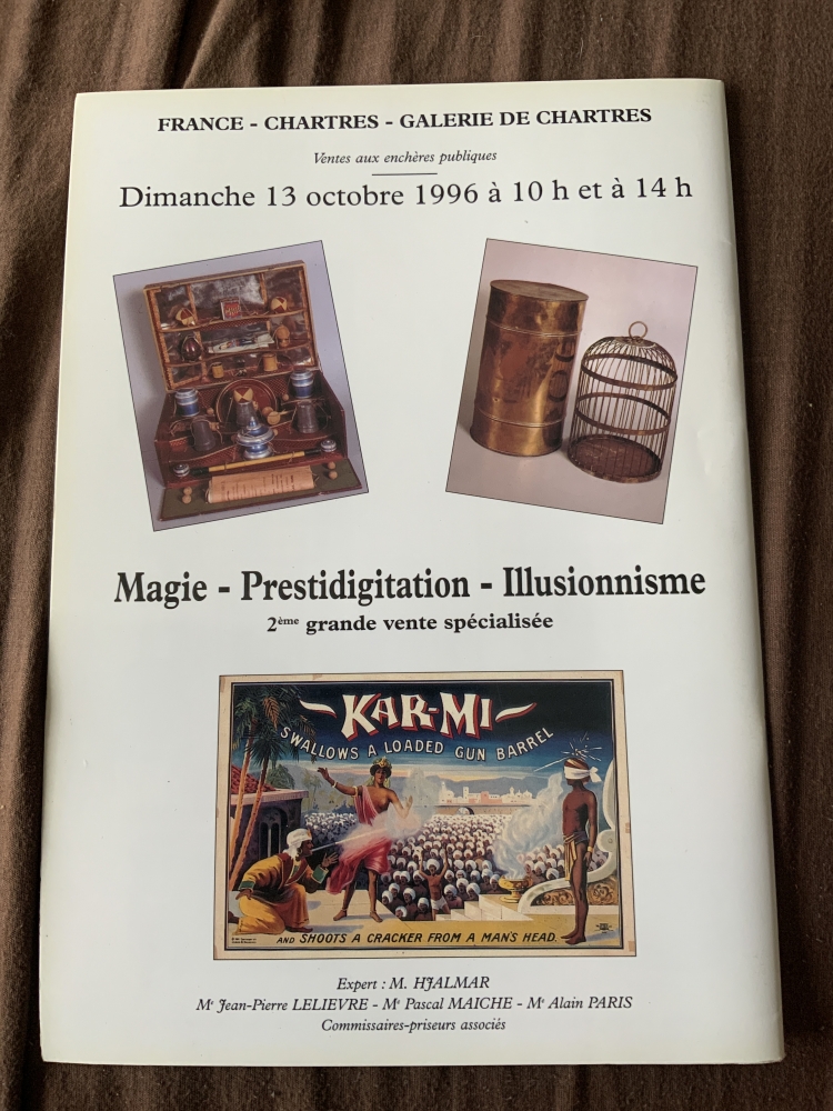 Catalogue de vente - Magie / Prestidigitation / Illusionnisme - Chartres 1996