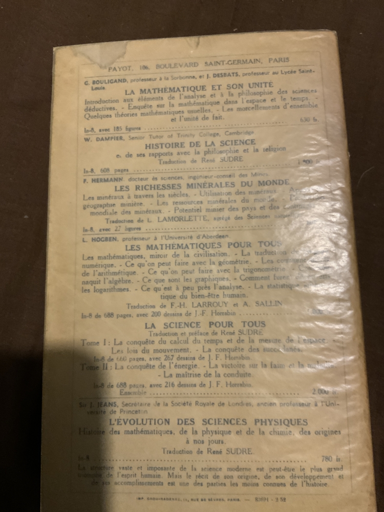 La magie des nombres - E. T. Bell - Payot 1952