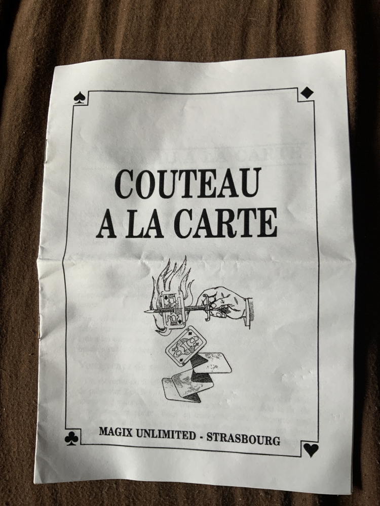  Couteau à la carte  - dos bleu