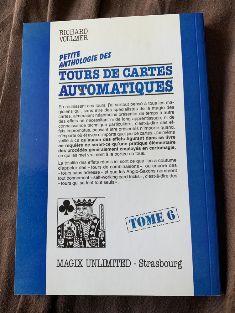 Petite anthologie des tours de cartes - Tome 6 - Richard Vollmer 