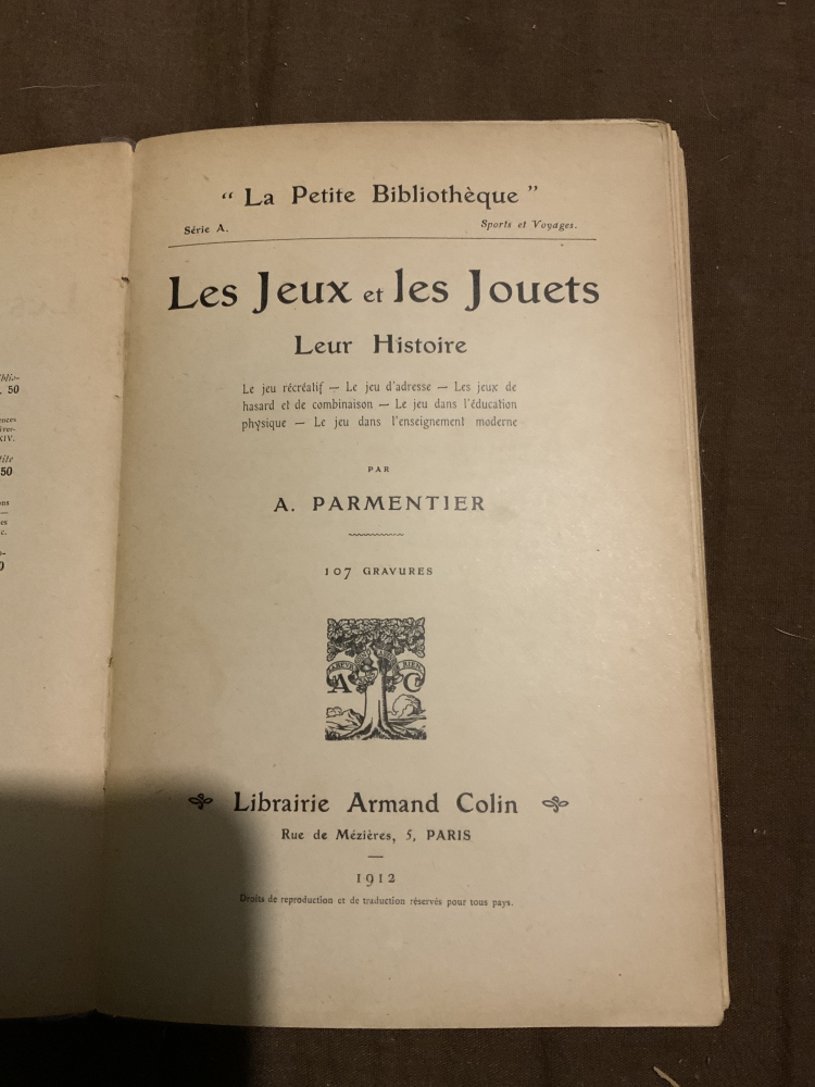 Les jeux et les jouets - À. Parmentier - 1912