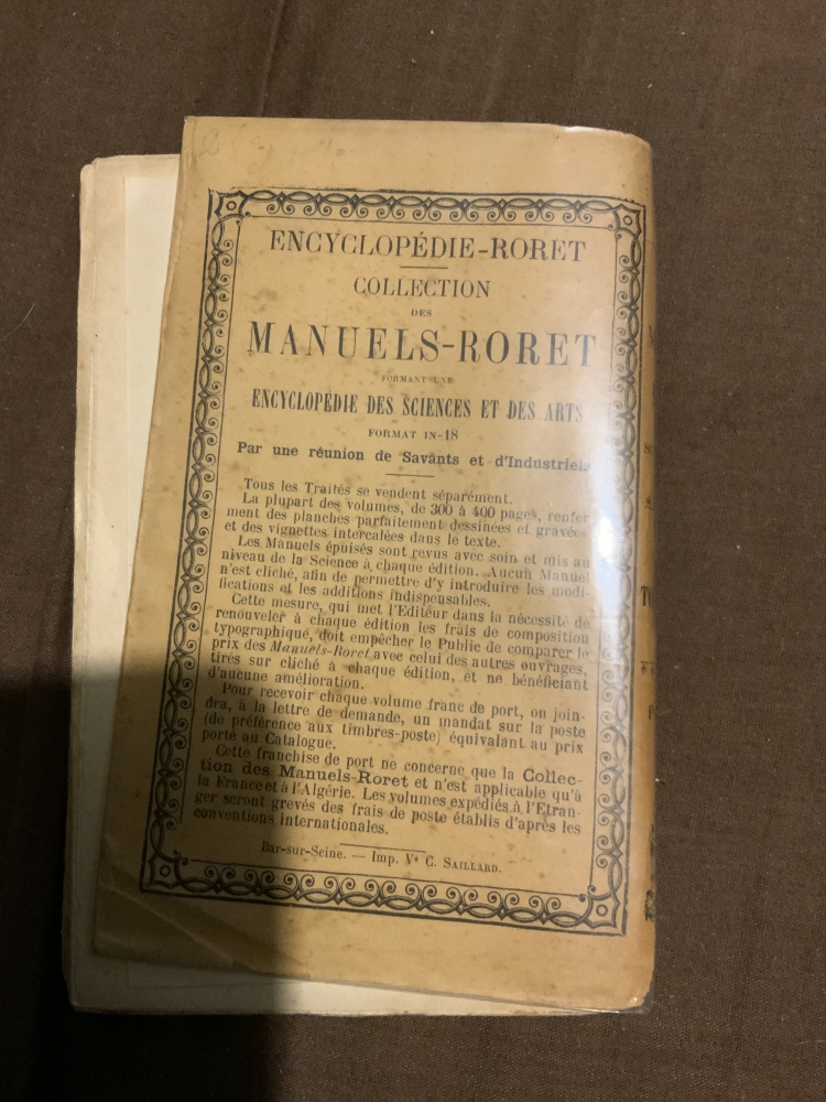 Encyclopédie Roret - Tours de cartes - 1912