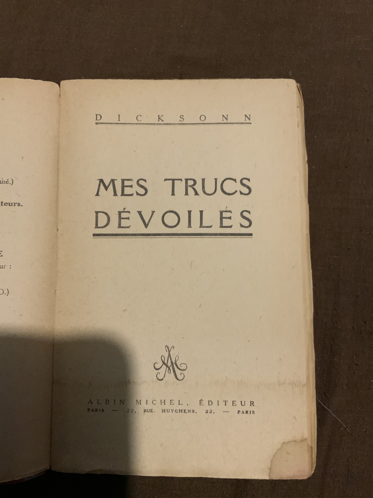 Mes trucs dévoilés - Dicksonn - 1928