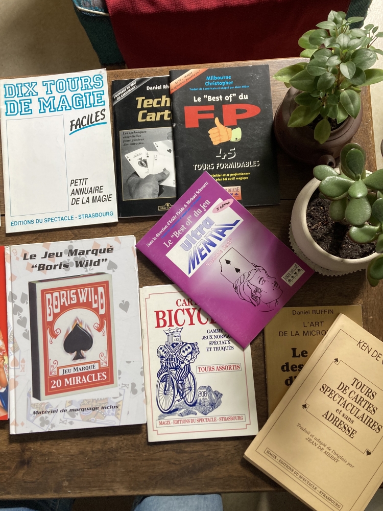 Livres au choix ! prix bradés ! jeu de miroir, cartes bicycles, Best of du FP, Ultras mental, Tours de cartes spectaculaires et sans adresse,... 