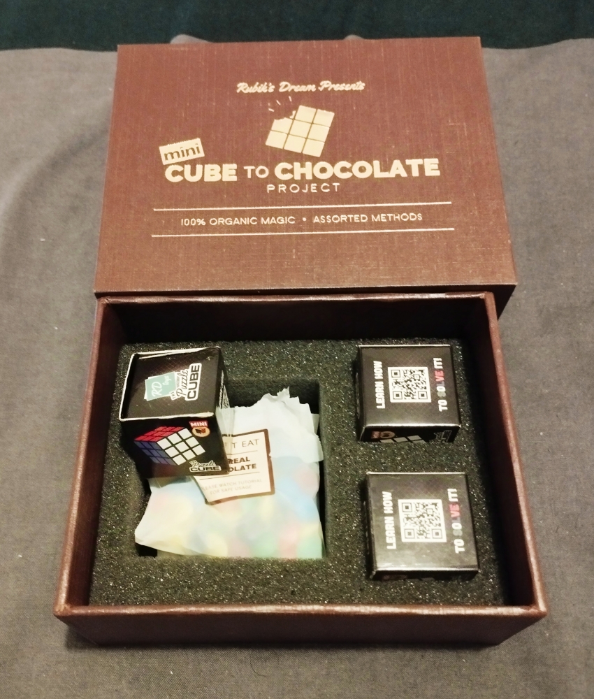 Mini cube to chocolate